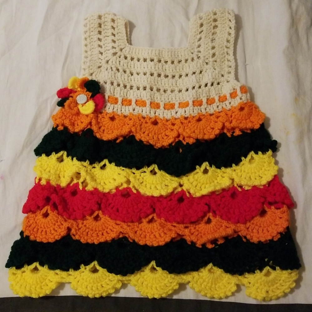 Colorful knitted childrens top